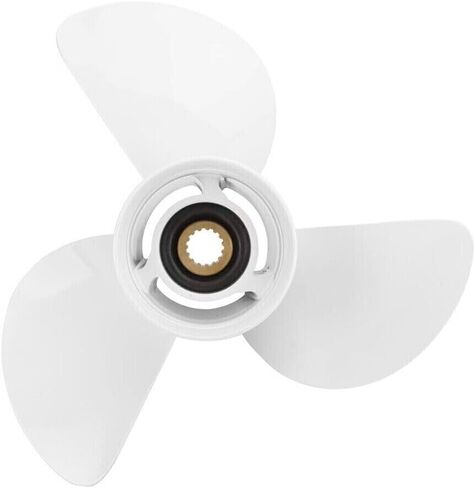 Aluminum15 Spline Tooth Outboard Boat Propeller Compatible Fit Yamaha Engines with 4-1/4" Gearcase T50/T60/F70/F75/F80/85/F90/F100/F115/130 HP,RH in Kuwait
