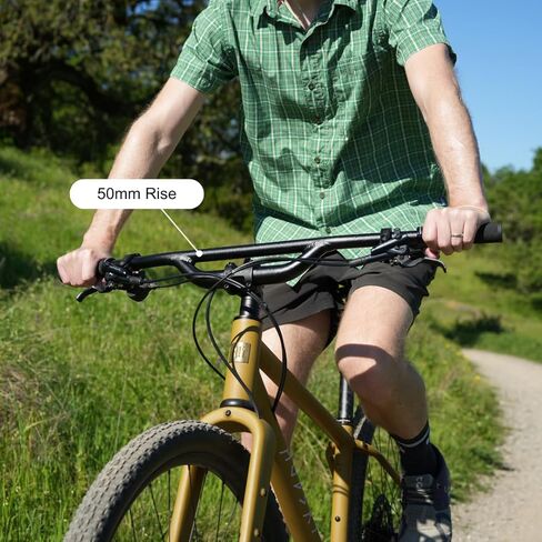 REDSHIFT Top Shelf Flat Handlebar with 70mm of Rise, up to 800mm Width for MTB, Commuter, Hybrid, and E-Bikes, Aluminum Flat Bar in Saudi Arabia