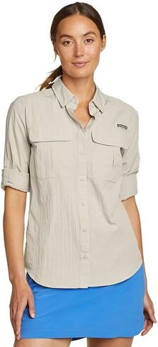 دليل Eddie Bauer Women's UPF قميص طويل الأكمام in Kuwait