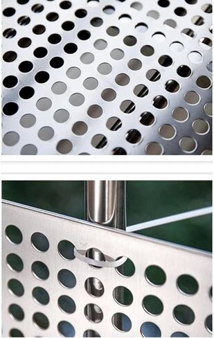 304 Stainless Steel Perforated Sheet - Heavy Duty Anti-Fall Balcony Railing Guard, Rustproof Security Mesh for Windows & Patios, Custom Cut 0.3x3m (1.0x10ft) in Saudi Arabia