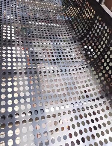304 Stainless Steel Perforated Sheet - Leak-Proof Round Mesh Shield Gasket for Garden Balustrade & Balcony Window Anti-Theft Protection (55x180cm) in Saudi Arabia
