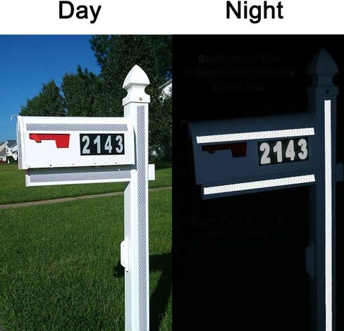 شريط عاكس عالي الكثافة للمركبات والقوارب وخوذات الملابس وصناديق البريد، 0.5 بوصة × 15 قدم، فضي وأبيض in Kuwait