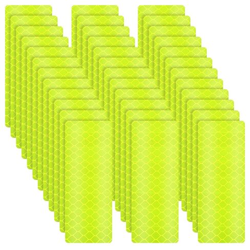 Reflective Stickers 60 Pcs Reflective Tape Outdoor Waterproof Yellow Safety Reflector Tape for Cars Motorcycles Bicycles Helmets and Mailboxes(3.15 x 1.18 Inch) in Saudi Arabia