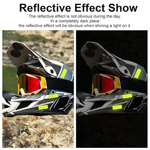 Reflective Stickers 60 Pcs Reflective Tape Outdoor Waterproof Yellow Safety Reflector Tape for Cars Motorcycles Bicycles Helmets and Mailboxes(3.15 x 1.18 Inch) in Saudi Arabia