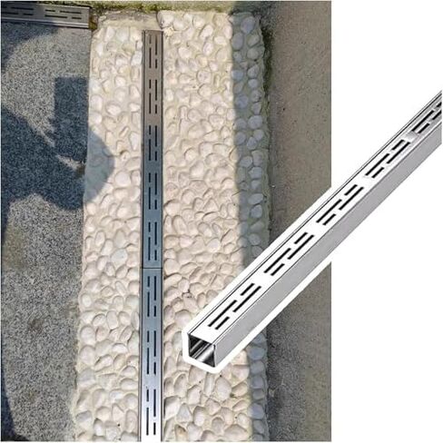 5-Pack Micro Drainage Channel Kit - Detachable Grate System for Outdoor & Commercial Use, 100x20x5cm Driveway Drainage Solution, Debris Blocker for Sidewalks & Patios in Saudi Arabia