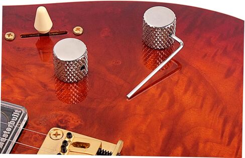 Kisangel 4pcs Guitar Bass Knobs Aluminum Alloy Tone Control Knobs Flat Top Guitar Parts Nickel Gda in Saudi Arabia