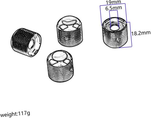 VANZACK 1Set Replacement Bass Guitar Volume Knob Caps Control Knobs with Scale for Easy Installation and Accurate Volume in Saudi Arabia