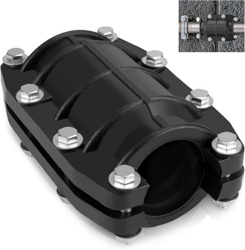 Pipe Repair Clamp 1 inch, Water Pipe Leak Repair Clamp, Pipe Repair Kit for Plastic and Metal Pipes, Leak Stopper with Anti-Impact, Suitable for Pipes 25MM OD in Saudi Arabia