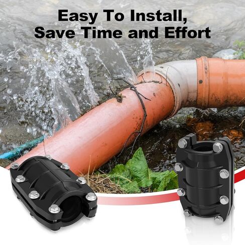Pipe Repair Clamp 1 inch, Water Pipe Leak Repair Clamp, Pipe Repair Kit for Plastic and Metal Pipes, Leak Stopper with Anti-Impact, Suitable for Pipes 25MM OD in Saudi Arabia