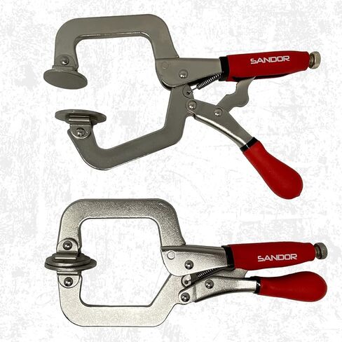 مشابك وجه معدنية مقاس 3 بوصات للأعمال الخشبية - (عبوة من 2) أدوات مشابك خشبية شديدة التحمل من النوع C مع قبضة مريحة للاستخدام بنفسك، ونجارة فتحة الجيب، والخزانة، واللحام، والنجارة in Kuwait