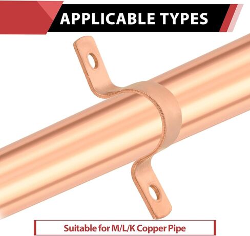 Pro 50-Pack EFIELD 1/2-Inch Copper Pipe Straps, Two-Hole Clamp Mount, (COPPER023) in Saudi Arabia