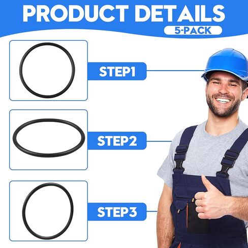متوافق مع الختم الاسترليني والإمداد بحلقة دائرية 228، وختم بونا-نتريل، وصلابة 70 أمبير | لتطبيقات الحلقة الدائرية مقاس 2 بوصة و2.5 بوصة، معيار AS568A، 5 عبوات in Kuwait
