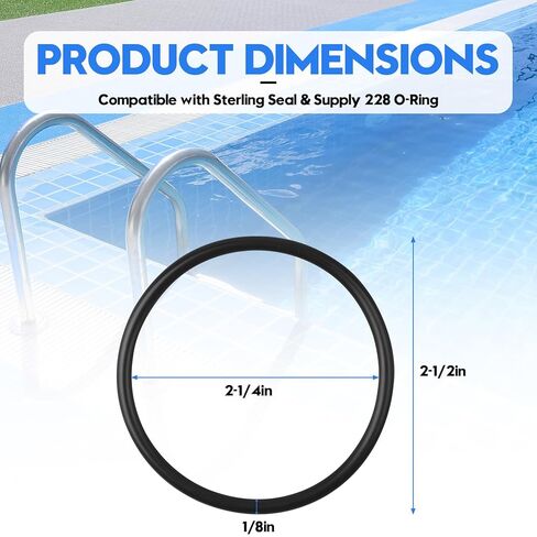 متوافق مع الختم الاسترليني والإمداد بحلقة دائرية 228، وختم بونا-نتريل، وصلابة 70 أمبير | لتطبيقات الحلقة الدائرية مقاس 2 بوصة و2.5 بوصة، معيار AS568A، 5 عبوات in Kuwait