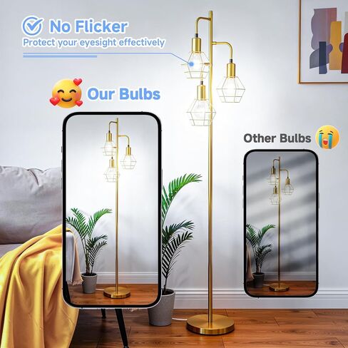 ASOMST Dimmable A19 LED Filament Bulb 60W Equivalent, 6W Vintage Edison Light Bulbs 5000K Daylight White 850 LM, Clear Glass, E26 Base, 4 Pack in Saudi Arabia