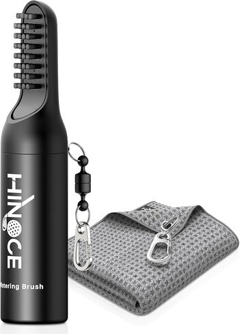 Golf Club Cleaner with 360° Rotating Protective Cover, Magnetic Golf Brush and Towel Cleaning Set, Best Golf Gift Essential Golf Bag Accessories for Men in Saudi Arabia