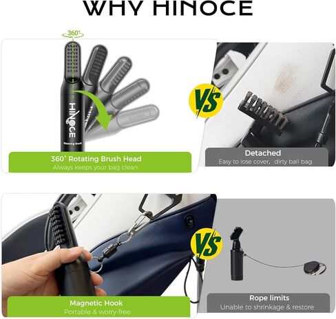 Golf Club Cleaner with 360° Rotating Protective Cover, Magnetic Golf Brush and Towel Cleaning Set, Best Golf Gift Essential Golf Bag Accessories for Men in Saudi Arabia