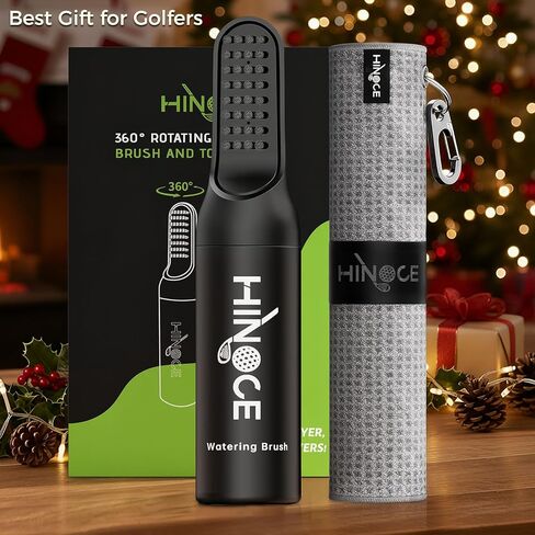 Golf Club Cleaner with 360° Rotating Protective Cover, Magnetic Golf Brush and Towel Cleaning Set, Best Golf Gift Essential Golf Bag Accessories for Men in Saudi Arabia