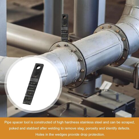 2130 Small Pipe Spacer Wedge Stepped Gauge, 3/4" x 4" Step Gauge Pipe Wedge Fit for Spacing Welding Alignment, Welding Wedge with Lanyard Hole, Pipefitter Tools 2 PCS in Kuwait