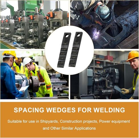 2130 Small Pipe Spacer Wedge Stepped Gauge, 3/4" x 4" Step Gauge Pipe Wedge Fit for Spacing Welding Alignment, Welding Wedge with Lanyard Hole, Pipefitter Tools 2 PCS in Kuwait