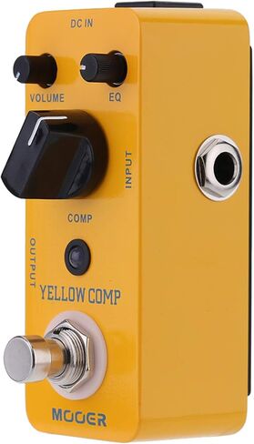 Yellow Comp Micro Mini Optical Compressor Guitar Effect Pedal – True Bypass, Smooth Compression, Aluminum Alloy Chassis in Kuwait