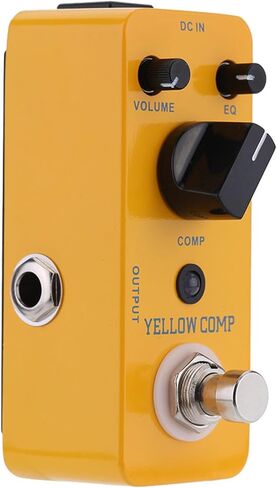 Yellow Comp Micro Mini Optical Compressor Guitar Effect Pedal – True Bypass, Smooth Compression, Aluminum Alloy Chassis in Kuwait