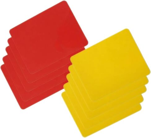 10Pcs Red Yellow Referee Card Set Sports Soccer Referee Warning Cards for Football Soccer Coach and Referee Gear Coach and Referee Gear Sports and Outdoor Recreation Accessories in Saudi Arabia