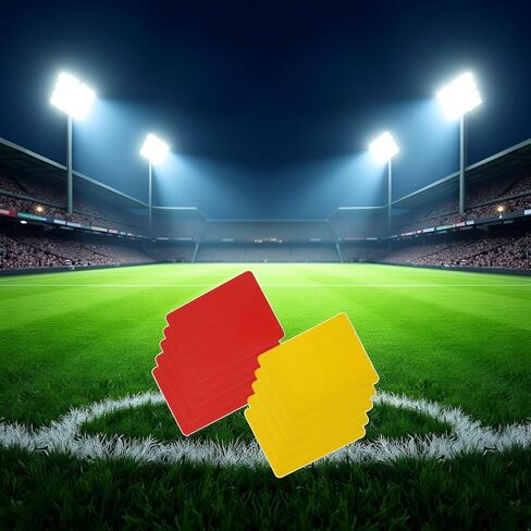 10Pcs Red Yellow Referee Card Set Sports Soccer Referee Warning Cards for Football Soccer Coach and Referee Gear Coach and Referee Gear Sports and Outdoor Recreation Accessories in Saudi Arabia