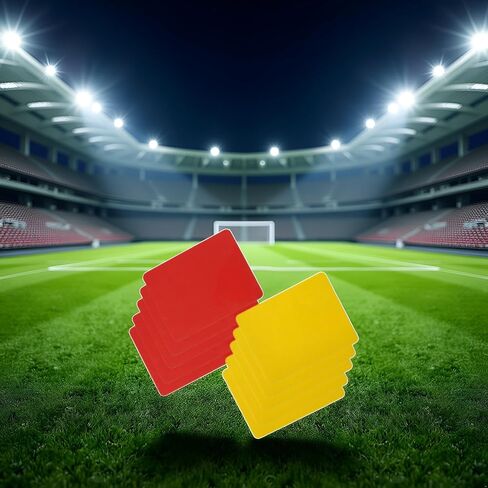 10Pcs Red Yellow Referee Card Set Sports Soccer Referee Warning Cards for Football Soccer Coach and Referee Gear Coach and Referee Gear Sports and Outdoor Recreation Accessories in Saudi Arabia