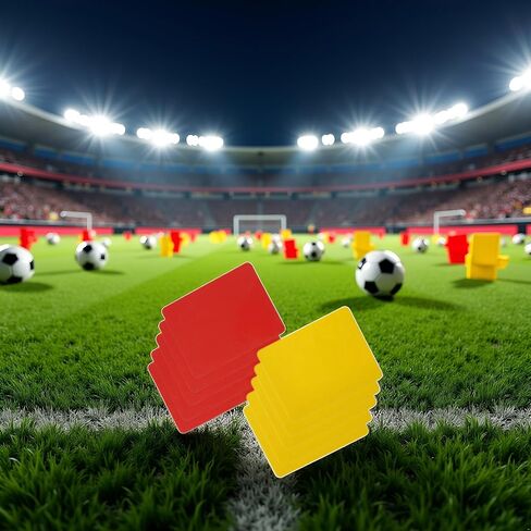 10Pcs Red Yellow Referee Card Set Sports Soccer Referee Warning Cards for Football Soccer Coach and Referee Gear Coach and Referee Gear Sports and Outdoor Recreation Accessories in Saudi Arabia