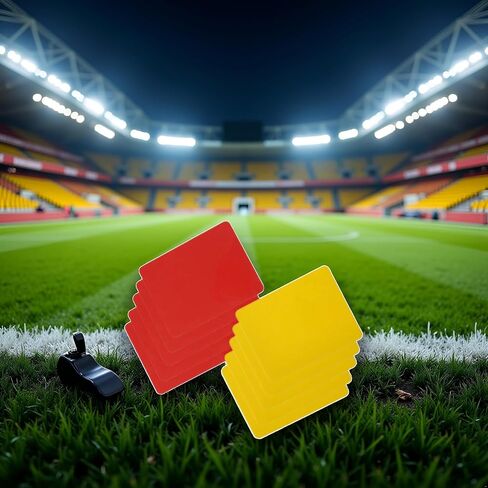 10Pcs Red Yellow Referee Card Set Sports Soccer Referee Warning Cards for Football Soccer Coach and Referee Gear Coach and Referee Gear Sports and Outdoor Recreation Accessories in Saudi Arabia