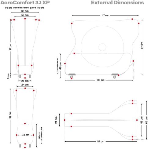 حقيبة سفر Scicon Aerocomfort 3.1 XP Road، مجموعة حماية، منطقة مقود قابلة للتوسيع، 12.82 كجم، أسود in Kuwait