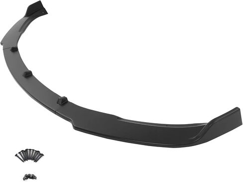 IKON MOTORSPORTS, Front Bumper Lip Compatible with 2017-2023 Tesla Model 3 Sedan 4-Door, IKON Style Carbon Fiber Print PP Front Lip Spoiler Wing, 2018 2019 2021 2022 in Saudi Arabia