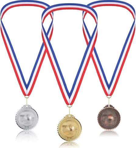 VASANA 10Pcs Nylon Award Ribbons with Snap Clips Medal Lanyards Red White Blue Classic Striped Flat Neck Ribbons for Competitions Sports Meeting Partys in Saudi Arabia