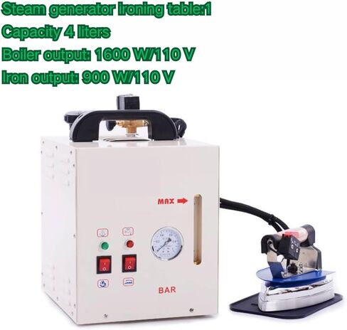 محطة كي بالبخار الصناعية بقدرة 1600 واط من TsoLay مع مقياس ضغط، غلاية 4 لتر، رأس حديد 900 واط، مكواة بخار كهربائية تجارية احترافية، درجة حرارة قابلة للتعديل لمتاجر الملابس والمغاسل in Kuwait