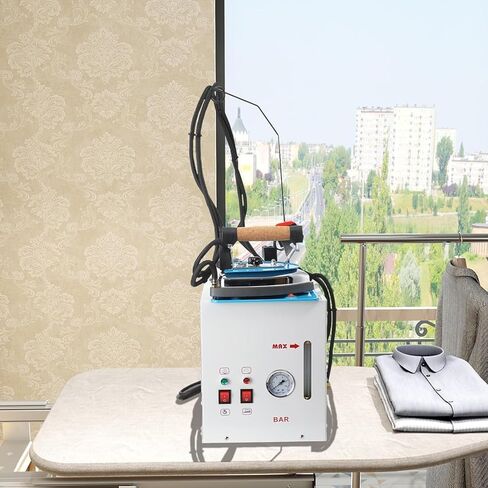 محطة كي بالبخار الصناعية بقدرة 1600 واط من TsoLay مع مقياس ضغط، غلاية 4 لتر، رأس حديد 900 واط، مكواة بخار كهربائية تجارية احترافية، درجة حرارة قابلة للتعديل لمتاجر الملابس والمغاسل in Kuwait