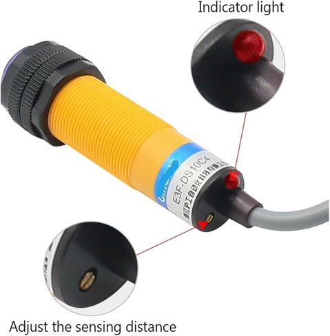 قابل للتعديل أتمتة E3F-DS10 سلسلة منتشر انعكاس كهروضوئي التبديل الاستشعار NPN تيار مستمر عادة مفتوحة حثي التبديل in Kuwait
