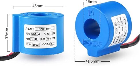 BZCT18AL 1000/1 نطاق قياس المحول الحالي 0 ~ 80A الحد الأقصى الحالي 500A NJXSE الاستشعار AC CT in Kuwait