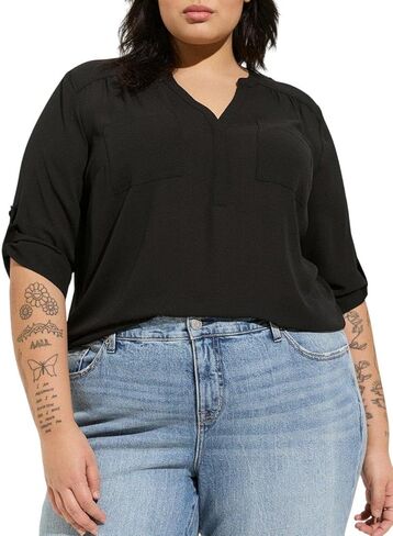 Torrid Harper 3/4 Sleeve Pullover Blouse in Kuwait