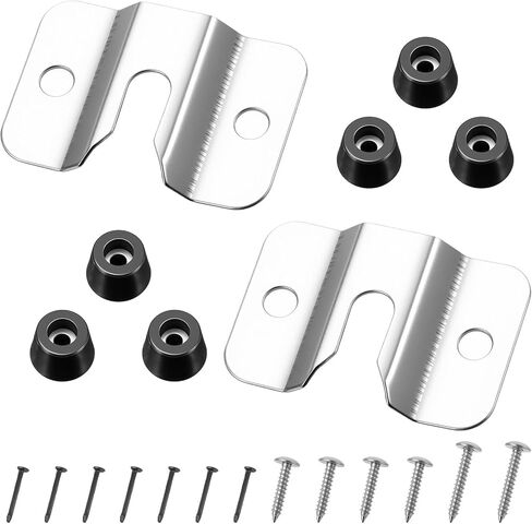 Molain 2 Sets Portable Dartboard Holder Wall Mounting Bracket Kit, Dartboard Hanging Hardware with Screws Stabilizers for Wall Mounting Dartboards Bracket for Hanging Dartboards Accessories in Saudi Arabia
