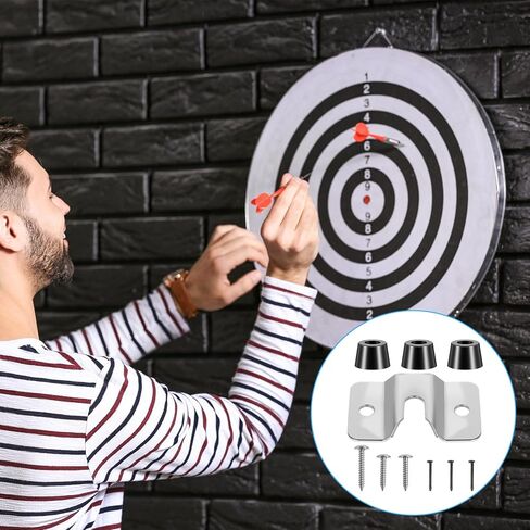 Molain 2 Sets Portable Dartboard Holder Wall Mounting Bracket Kit, Dartboard Hanging Hardware with Screws Stabilizers for Wall Mounting Dartboards Bracket for Hanging Dartboards Accessories in Saudi Arabia