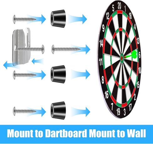 Molain 2 Sets Portable Dartboard Holder Wall Mounting Bracket Kit, Dartboard Hanging Hardware with Screws Stabilizers for Wall Mounting Dartboards Bracket for Hanging Dartboards Accessories in Saudi Arabia