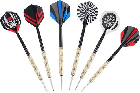 سهام بأطراف معدنية، سهام بأطراف فولاذية، سهام معدنية احترافية، مجموعة سهام بأطراف معدنية، سهام معدنية للوحة رمي السهام، 18 قطعة ﻿ in Kuwait