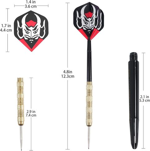 سهام بأطراف معدنية، سهام بأطراف فولاذية، سهام معدنية احترافية، مجموعة سهام بأطراف معدنية، سهام معدنية للوحة رمي السهام، 18 قطعة ﻿ in Kuwait