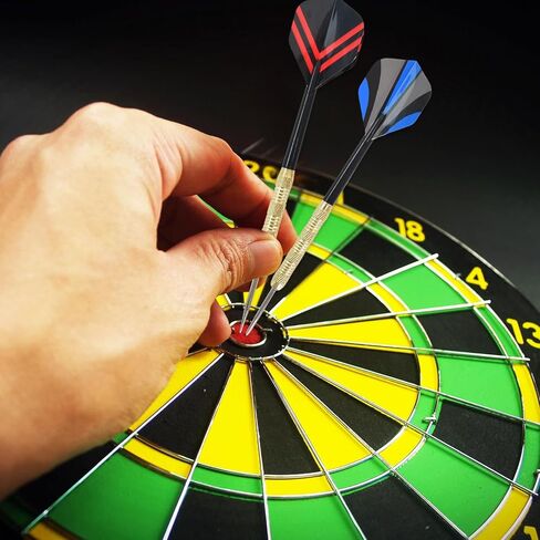 18 Pack Steel Tip Darts Set, Premium Aluminum Shafts with 6 Style PET Flights (15.2cm) in Saudi Arabia