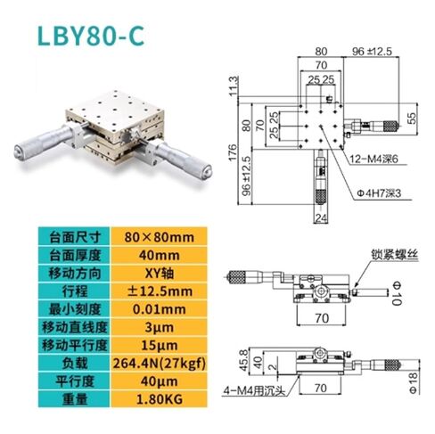LBY80-C منصة الإزاحة ثنائية المحور من الفولاذ المقاوم للصدأ in Kuwait