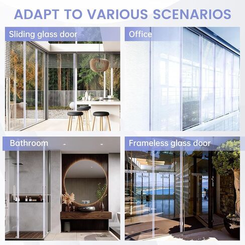 2 Pack Frameless Glass Shower Door Side Seal Strip, 39.37" U-Type PVC Waterproof Seal for 3/8" (10mm) Glass, No Adhesive Needed to Stop Shower Leaks in Kuwait