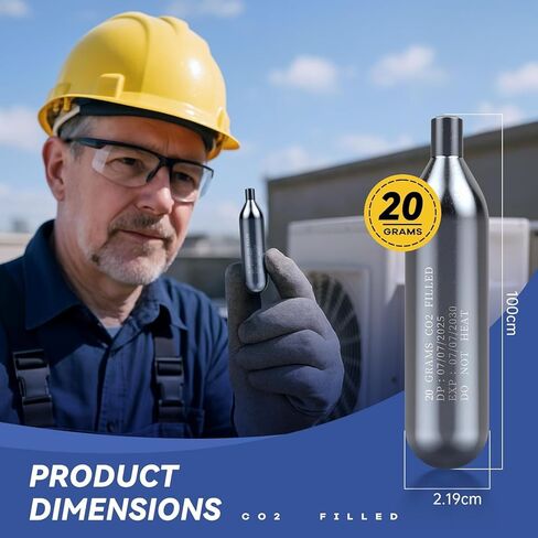 10 عبوات 20 جرام من خراطيش ثاني أكسيد الكربون غير الملولبة لأداة تنظيف خط تصريف جالو جالو، خراطيش مسدس تصريف ثاني أكسيد الكربون in Kuwait