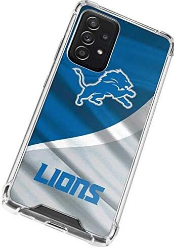 Skinit Clear Phone Case Compatible with Galaxy A52 5G - Officially Licensed NFL Detroit Lions Design in Saudi Arabia