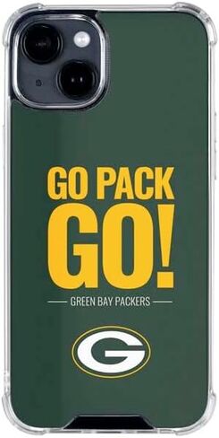Skinit Clear Phone Case Compatible with iPhone 15 Plus - Officially Licensed NFL Green Bay Packers Team Motto Design in Saudi Arabia