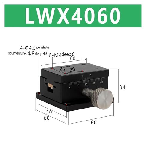 X-axis LWX4060 Dovetail Groove fine-Tuning Manual Shift knob Adjustment Slider in Saudi Arabia